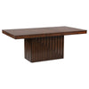 Ryn Dining Table, 60-78 Inch Removable Extendable Rectangular Top, Brown By Casagear Home