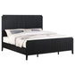 Jack California King Size Bed Fluted Panel Headboard Tapered Legs Black By Casagear Home BM318840