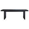 Jack 64-82 Inch Dining Table Rectangular Removable Extension Leaf Black By Casagear Home BM318864