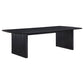 Jack 64-82 Inch Dining Table, Rectangular, Removable Extension Leaf, Black By Casagear Home