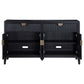 Jack 64 Inch Sideboard Buffet Console 2 Drawers and 2 Cabinets Black By Casagear Home BM318866