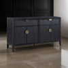 Jack 64 Inch Sideboard Buffet Console 2 Drawers and 2 Cabinets Black By Casagear Home BM318866