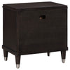 Amber Nightstand 2 Drawers Round Metal Knobs Tapered Legs Brown Wood By Casagear Home BM318870