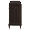 Amber Dresser 6 Drawers Round Metal Knobs Tapered Legs Brown Wood By Casagear Home BM318871