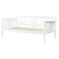 Daisy Twin Daybed Drop Down Tables Slats for Mattress White Wood Frame By Casagear Home BM318900