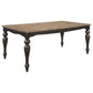 Brad Dining Table, 79 Inch Rectangular, Sand Brown, Charcoal Gray By Casagear Home