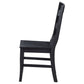 Brar Dining Chair Set of 2 Ladder Back Black Finished Asian Hardwood By Casagear Home BM318919