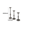 Ishika Candle Holder Set of 3 Cast Aluminium Antique Pewter Gray Finish By Casagear Home BM318924