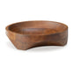 Myra Bowl, Carved Pattern at the Bottom, Food Safe, Brown Wood, 14 Inch By Casagear Home