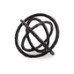 Lizy Sculpture Decor Set of 2 Interlocking Round Rings Black Cast Aluminium By Casagear Home BM318932