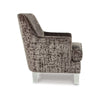 Gloria Accent Chair Charcoal Brown Polyester Crushed Velvet Clear Acrylic By Casagear Home BM318941