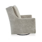 Kria Swivel Glider Accent Chair Metal Modern Plush Light Gray Polyester By Casagear Home BM318948