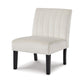 Victor Accent Chair Channel Stitch Light Beige Polyester Black Wood Legs By Casagear Home BM318950