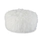 Lacey Oversized Accent Ottoman White Faux Fur Soft Cushion 39 Inch By Casagear Home BM318960