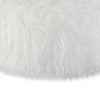 Lacey Oversized Accent Ottoman White Faux Fur Soft Cushion 39 Inch By Casagear Home BM318960