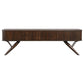 Simi TV Media Entertainment Console Rectangular 71 Inch Walnut Brown Wood By Casagear Home BM318973