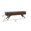 Simi TV Media Entertainment Console Rectangular 71 Inch Walnut Brown Wood By Casagear Home BM318973