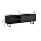 Marcel TV Media Entertainment Console 2 Doors Charcoal Black 70 Inch By Casagear Home BM318975