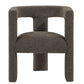 Hellen Accent Side Chair Fully Upholstered Chocolate Brown Boucle Fabric By Casagear Home BM318984