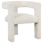 Hellen Accent Side Chair, Fully Upholstered in Soft White Boucle Fabric By Casagear Home