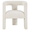 Hellen Accent Side Chair Fully Upholstered in Soft White Boucle Fabric By Casagear Home BM318985