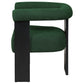 Cara Accent Chair Curve Back Green Boucle Fabric with Black Wood Legs By Casagear Home BM318988