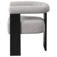 Cara Accent Chair Curve Back Gray Boucle Fabric with Black Wood Legs By Casagear Home BM318989