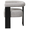 Cara Accent Chair Curve Back Gray Boucle Fabric with Black Wood Legs By Casagear Home BM318989