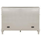 Nive 58 Inch Sideboard Server 4 Drawers Bottle Rack Faux Diamond Silver By Casagear Home BM319002