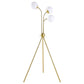 Jyan Accent Floor Lamp 3 Classic Globe Lights Tripod Gold Metal Base By Casagear Home BM319009