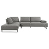 2 Piece L Shaped Sectional Sofa Adjustable Design Back Sled Metal Frame By Casagear Home BM319011