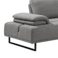 2 Piece L Shaped Sectional Sofa Adjustable Design Back Sled Metal Frame By Casagear Home BM319011