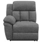 Jak Manual Recliner Sofa 2 Consoles Cushioned Tufted Seats Charcoal Gray By Casagear Home BM319015