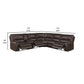 3 Piece Sectional Sofa Motion Recliner Storage Console Brown Faux Leather By Casagear Home BM319016