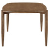 Dora Dining Table 63 Inch Oval Top Tapered Legs Walnut Brown Solid Wood By Casagear Home BM319023