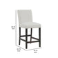 Alora Counter Height Dining Chair Set of 2 White Boucle Charcoal Gray By Casagear Home BM319036