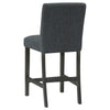 Alora Counter Height Dining Chair Set of 2 Black Boucle Charcoal Gray By Casagear Home BM319038