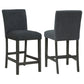 Alora Counter Height Dining Chair Set of 2, Black Boucle, Charcoal Gray By Casagear Home