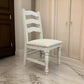 Ziay Side Dining Chair Set of 2 Ladder Back Turned Legs Ivory Upholstery By Casagear Home BM319052