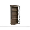 Fera Book Cabinet Glass Door Shelf Black Plinth Base Farmhouse Brown By Casagear Home BM319059