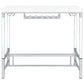 Nora Bar Height Table with Wine Storage Acrylic Legs White 47 Inch By Casagear Home BM319071