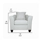 Siya Accent Chair Gray Fabric Track Arms Accent Pillows Foam Cushions By Casagear Home BM319078