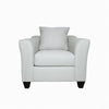 Siya Accent Chair, Gray Fabric, Track Arms, Accent Pillows, Foam Cushions By Casagear Home