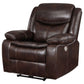 Susan Power Recliner Dark Brown Faux Leather USB Port Pillow Top Arms By Casagear Home BM319097