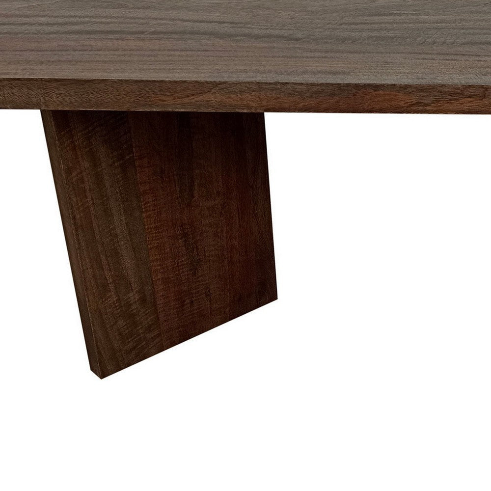 Anisa Coffee Table 50 Inch Rectangular Brown Solid Mango Wood Plank Style By Casagear Home BM319102