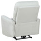 Lima Power Recliner Chair Ivory Faux Leather USB Port Foam Cushions By Casagear Home BM319107