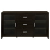 TV Entertainment Center Console 2 Media Towers Bridge Cappuccino Brown By Casagear Home BM319123