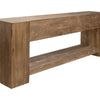 Fra Console Sofa Table with Shelf 95 Inch Top in Brown Solid Wood By Casagear Home BM319132