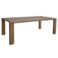 Gena Dining Table, 87 Inch Rectangular Top, Farmhouse Brown Mango Wood By Casagear Home