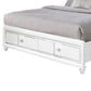 Moy Queen Size Bed LED White Upholstered Headboard Footboard Storage By Casagear Home BM319149